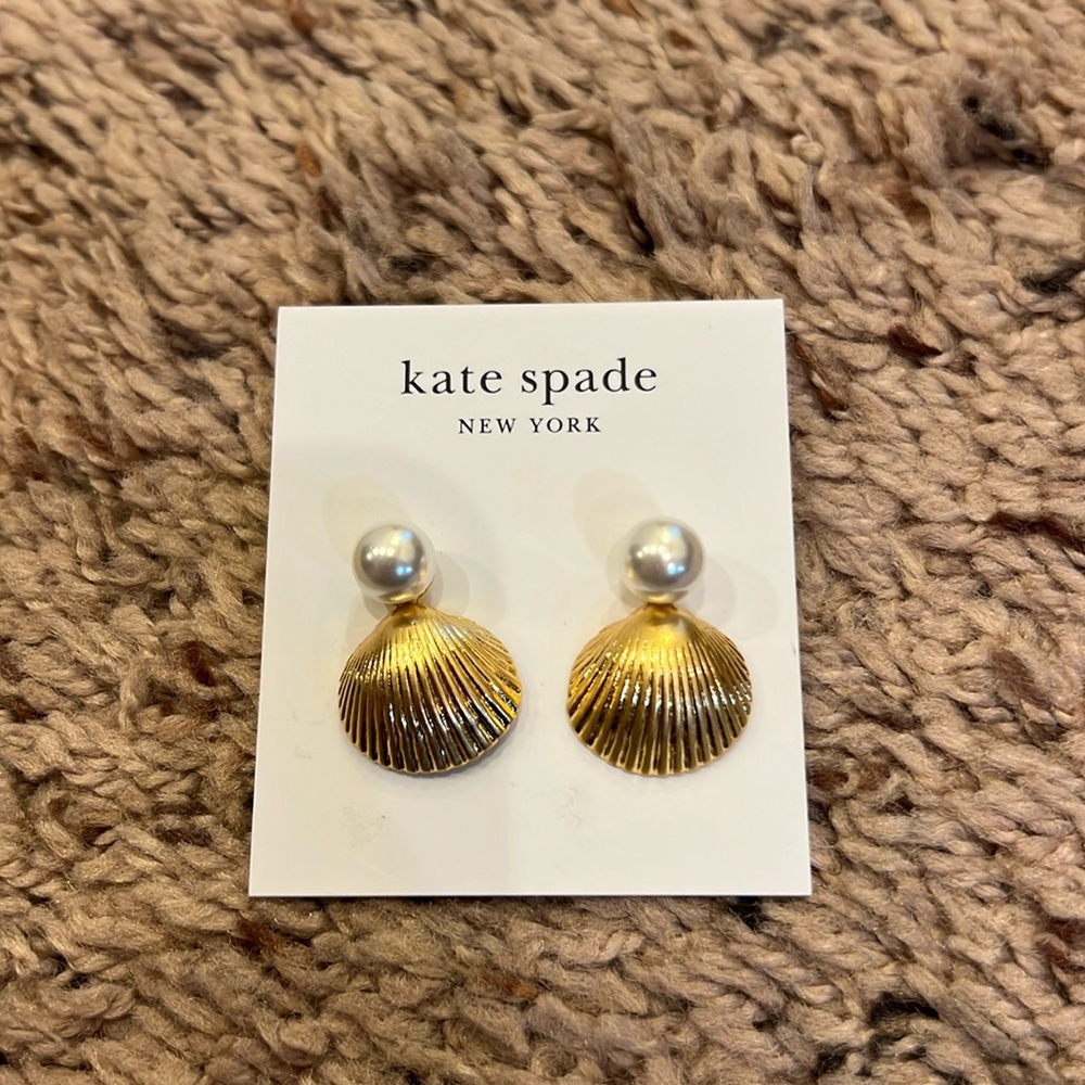 Kate Spade Reef Treasure Shell and Pearl Earrings
